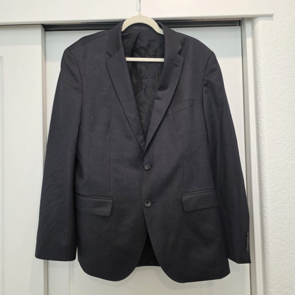 Men's 42 R Hugo Boss Black Super 100 Reda Wool Sport Coat Blazer Suit‎ Jacket